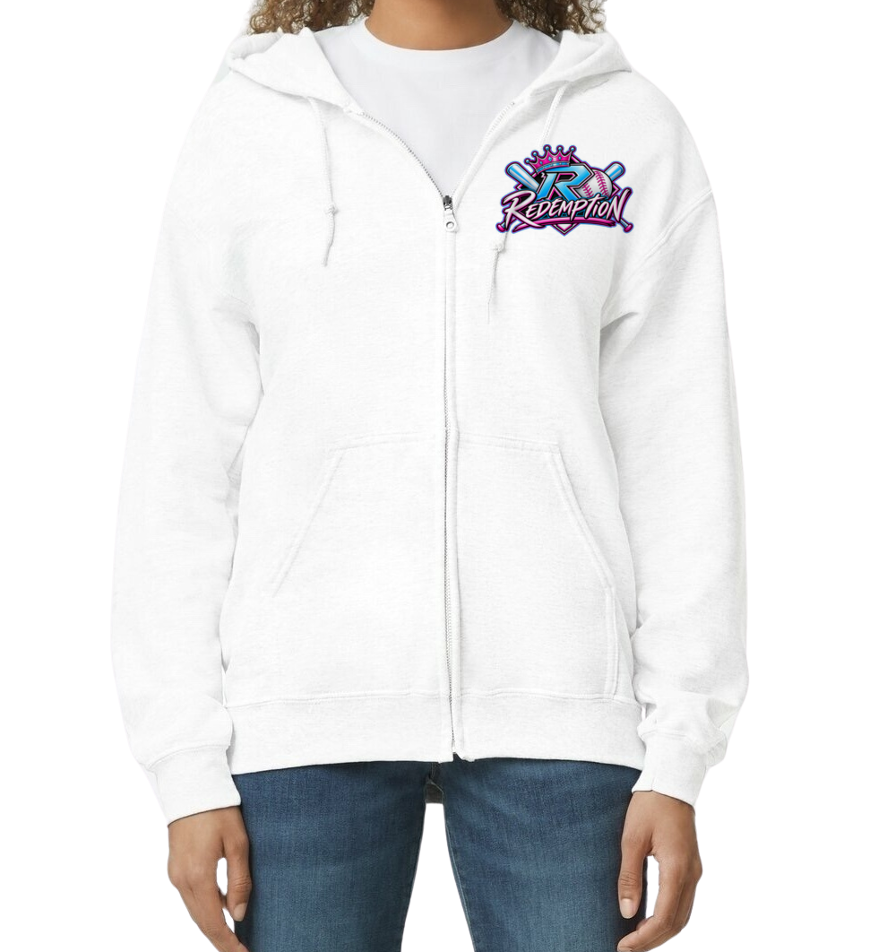 Redemption Zip-Up Hoodie - White