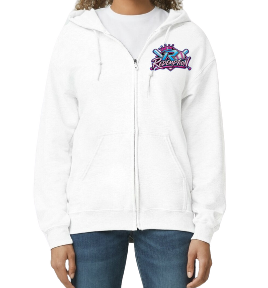 Redemption Zip-Up Hoodie - White