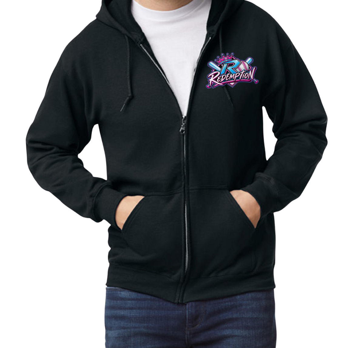 Redemption Zip-Up Hoodie - Black
