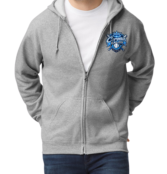 Corona Halos Zip-Up Hoodie - Gray