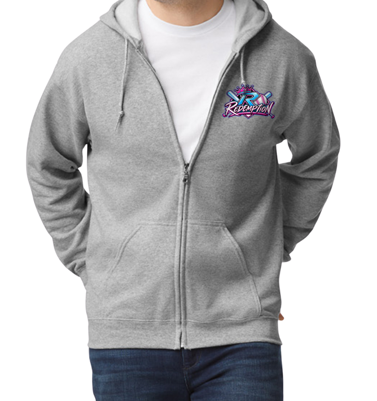 Redemption Zip-Up Hoodie - Gray