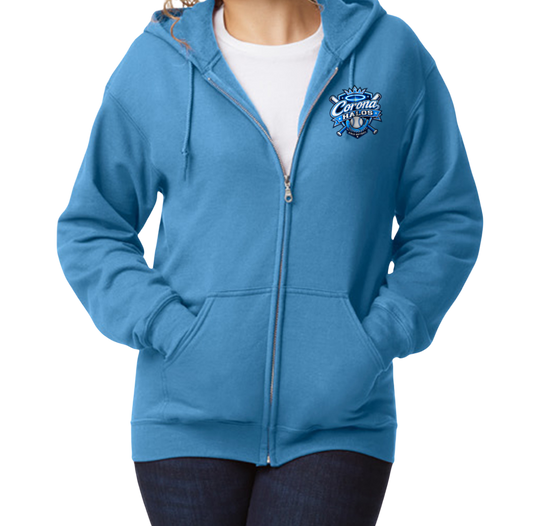 Corona Halos Zip-Up Hoodie - Blue