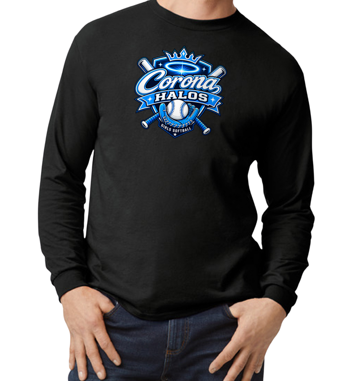 Corona Halos Long Sleeve T-Shirt - Black