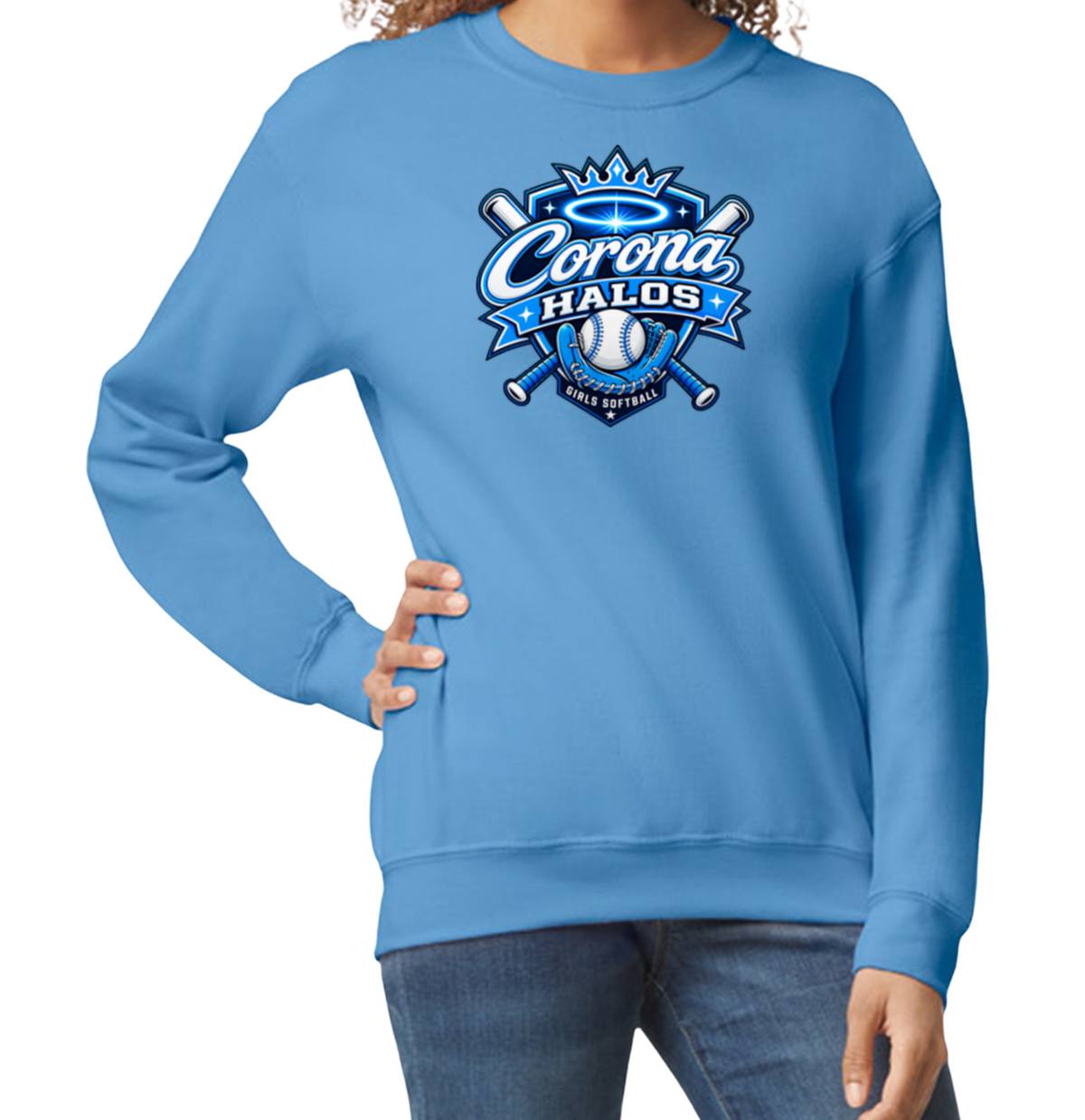 Corona Halos Crew Sweatshirt - Blue