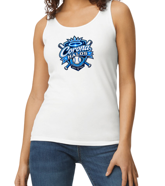 Corona Halos Softstyle Women's Fitted Tank Top - White