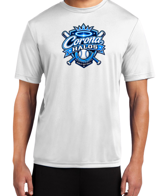 Corona Halos Dryfit Performance Tee - White