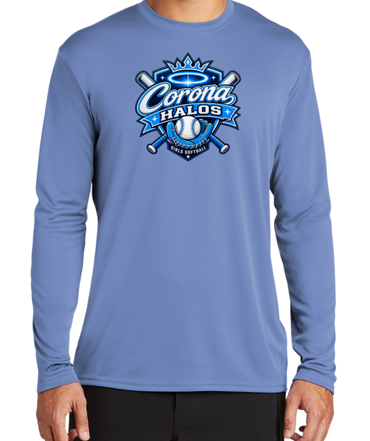 Corona Halos Dryfit Long Sleeve Shirt - Blue