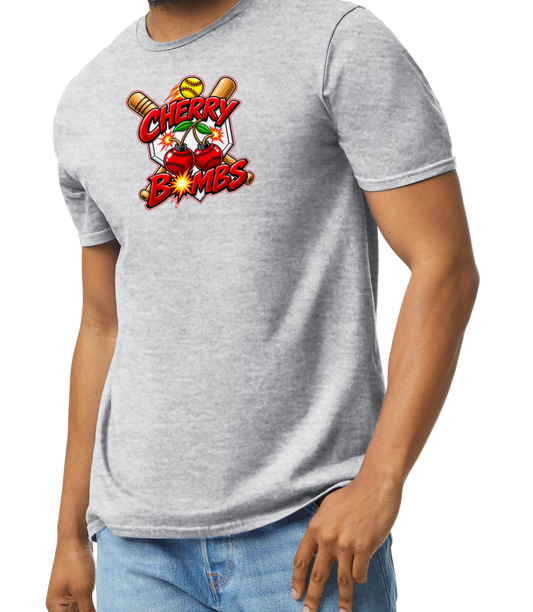 Cherry Bombs Softstyle T-Shirt - Gray