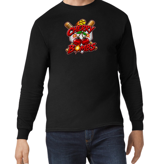 Cherry Bombs Long Sleeve T-Shirt - Black
