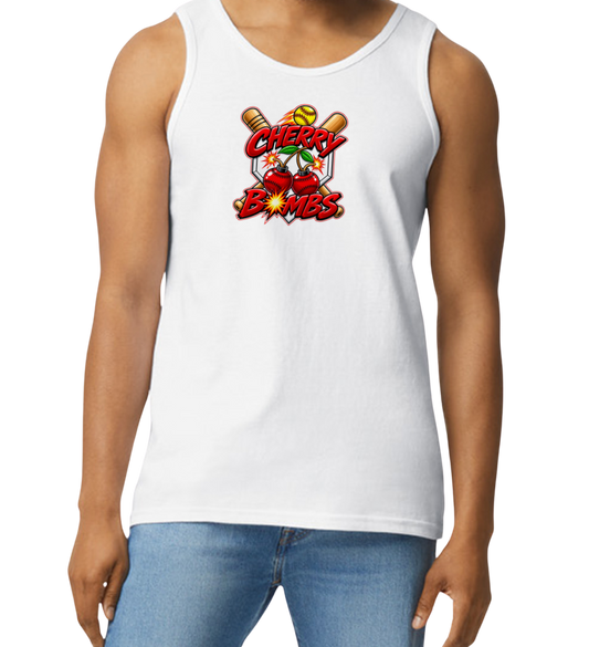 Cherry Bombs Men's Tank Top - White