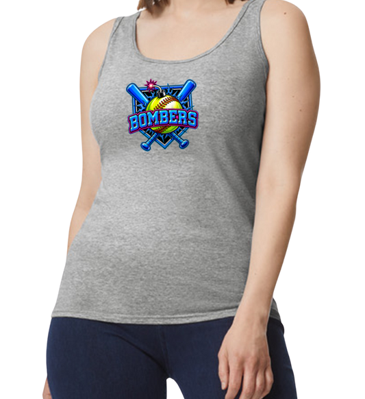 Bombers Softstyle Women's Fitted Tank Top - Gray