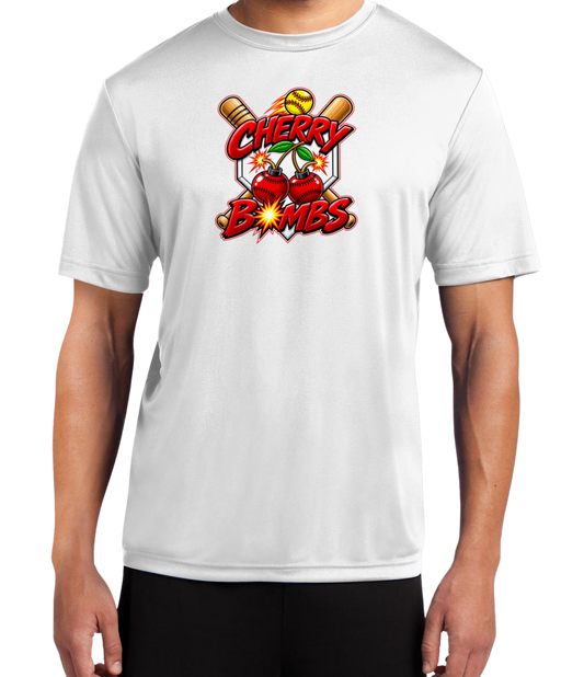 Cherry Bombs Dryfit Performance Tee - White