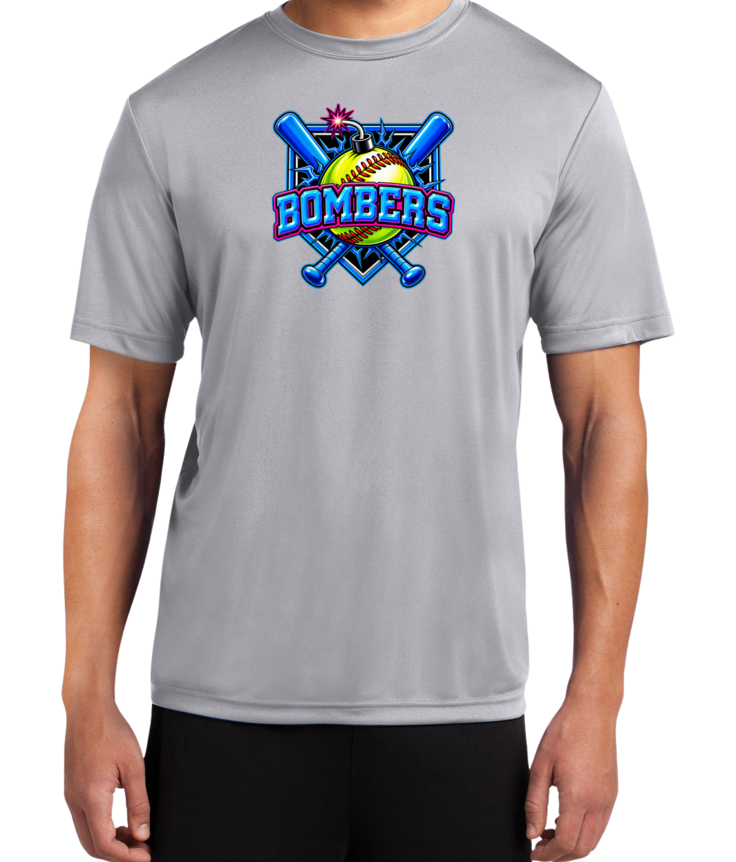 Bombers Dryfit Performance Tee - Gray
