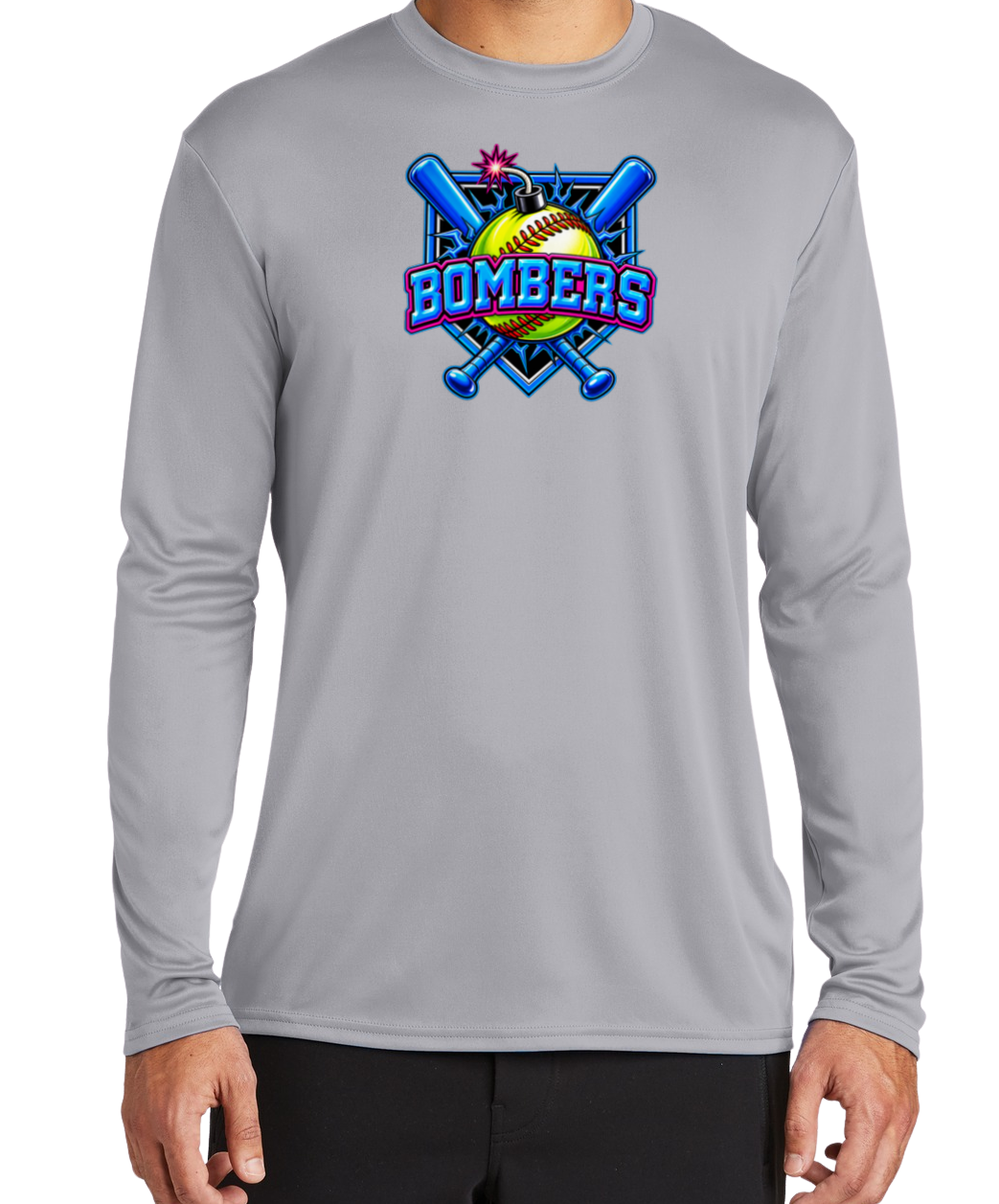 Bombers Dryfit Long Sleeve Shirt - Gray