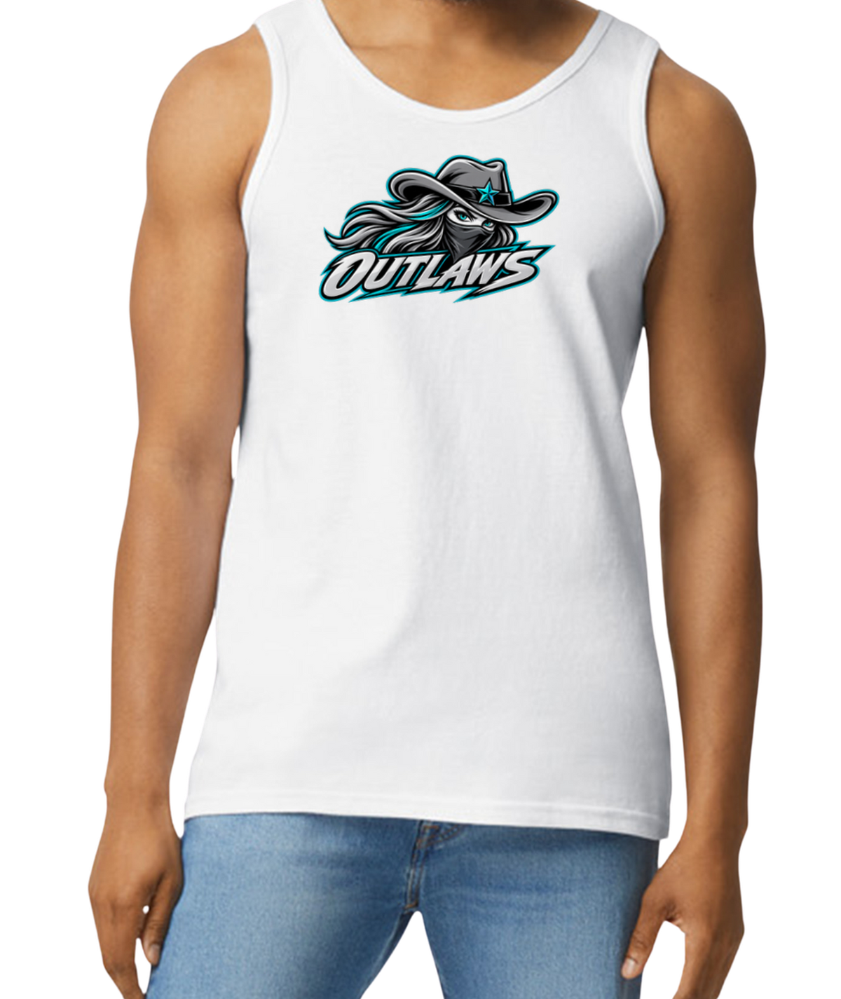 Outlaws Men's Tank Top - White