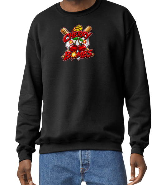 Cherry Bombs Crew Sweatshirt - Black