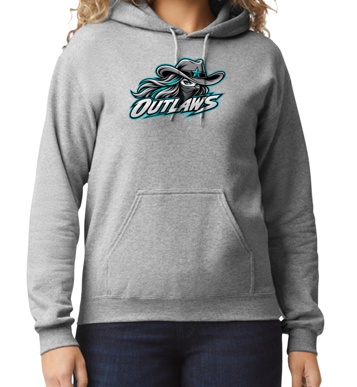 Outlaws Pullover Hoodie - Gray