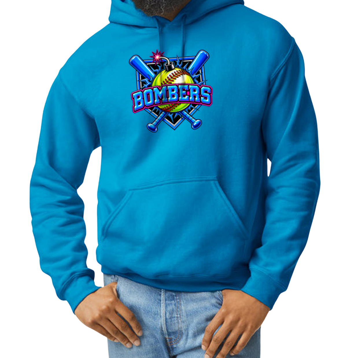 Bombers Pullover Hoodie - Blue