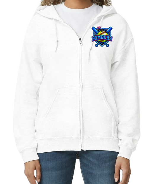 Bombers Zip-Up Hoodie - White