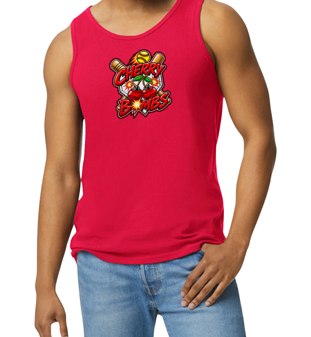 Cherry Bombs Men's Tank Top - Red