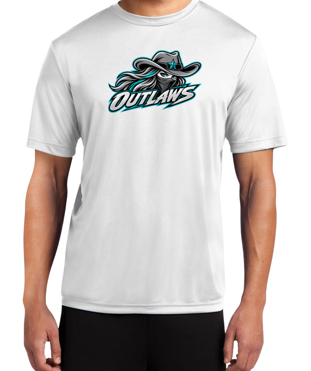 Outlaws Dryfit Performance Tee - White