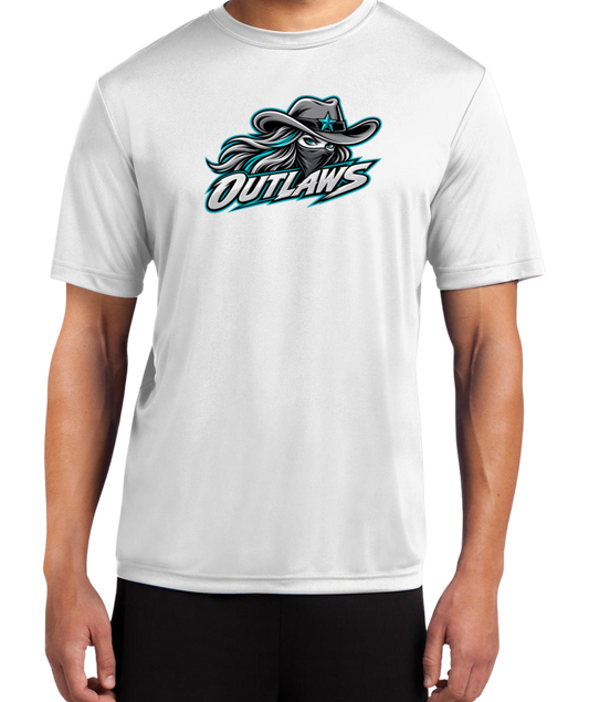 Outlaws Dryfit Performance Tee - White