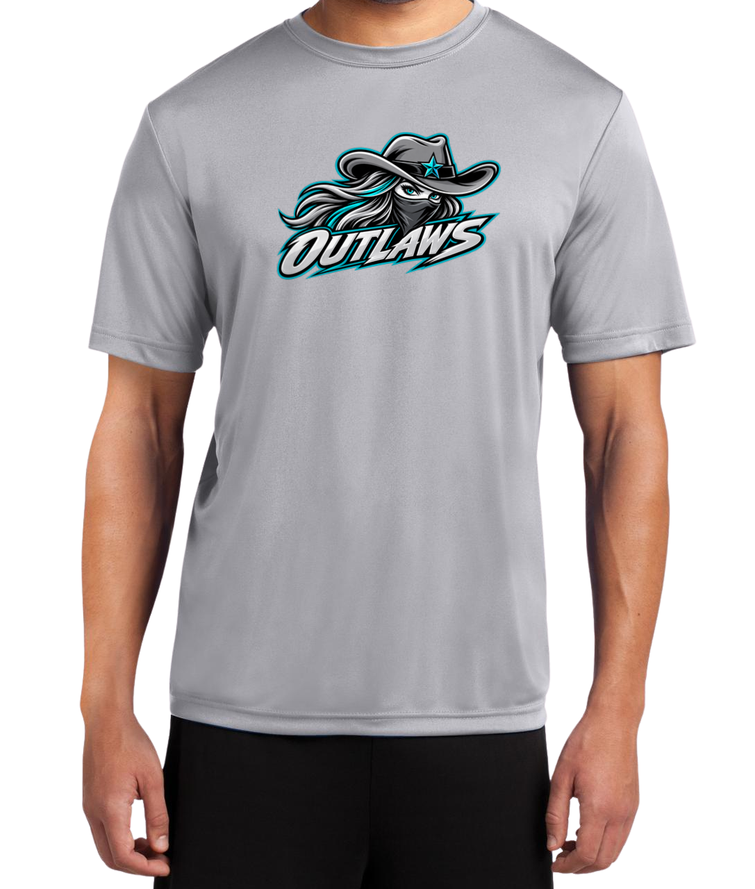 Outlaws Dryfit Performance Tee - Gray