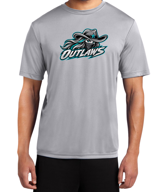 Outlaws Dryfit Performance Tee - Gray