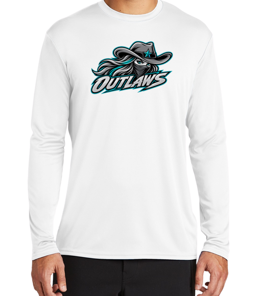 Outlaws Dryfit Long Sleeve Shirt - White