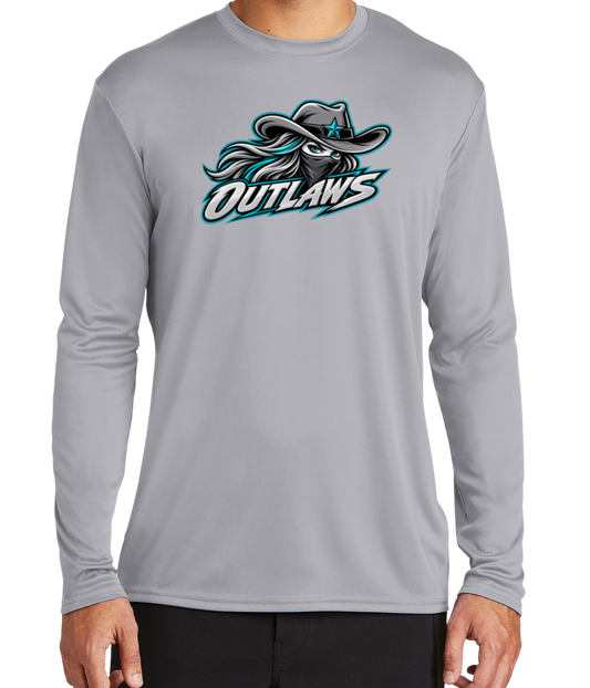 Outlaws Dryfit Long Sleeve Shirt - Gray