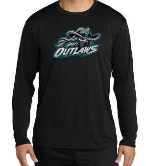 Outlaws Dryfit Long Sleeve Shirt - Black