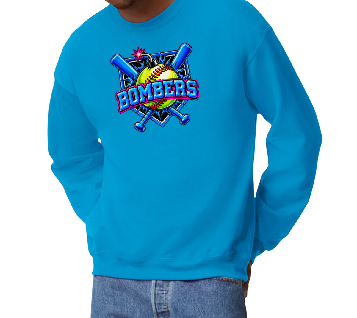 Bombers Crew Sweatshirt - Blue