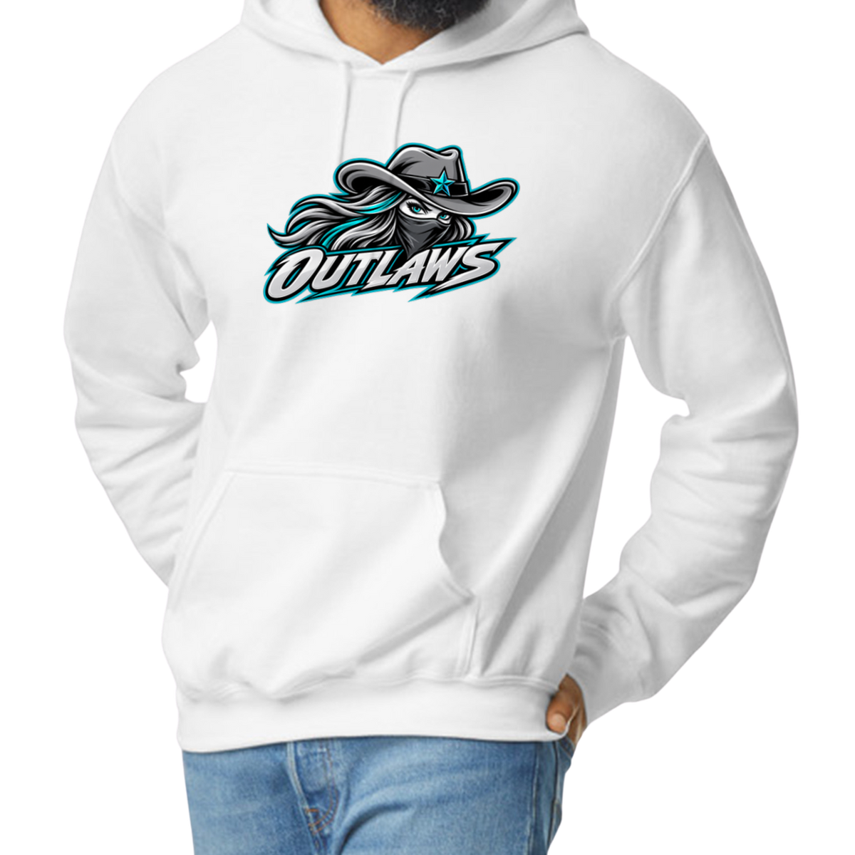 Outlaws Pullover Hoodie - White