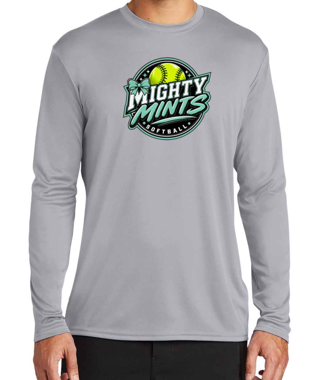 Mighty Mints Dryfit Long Sleeve Shirt - Gray