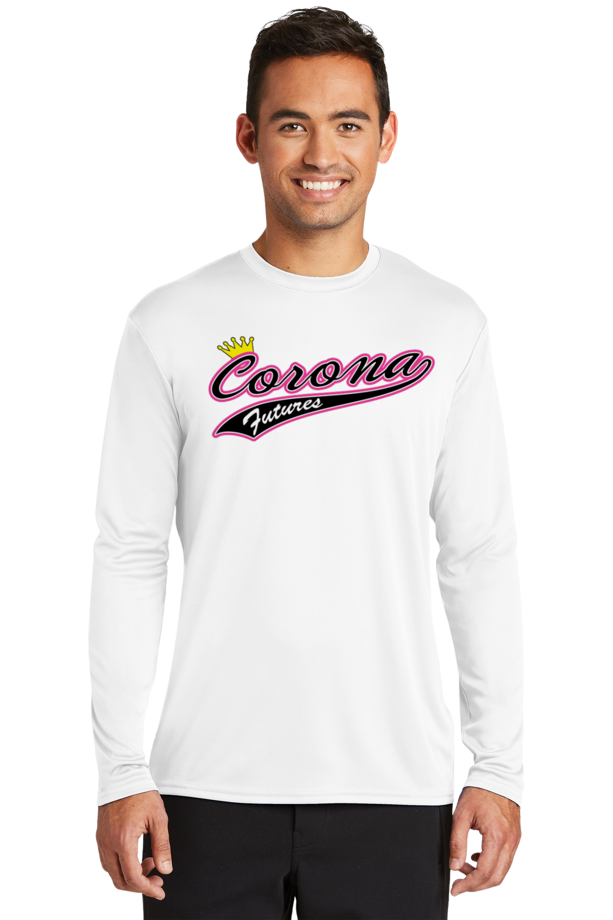 Corona Futures Dryfit L/S Shirt - White (Style 3)