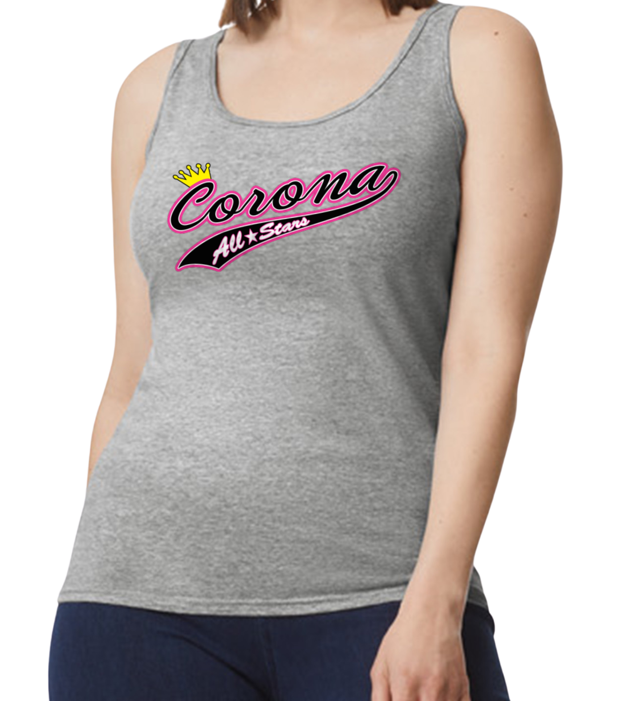 Corona All Stars Softstyle Women's Fitted Tank Top - Gray (Style 3)