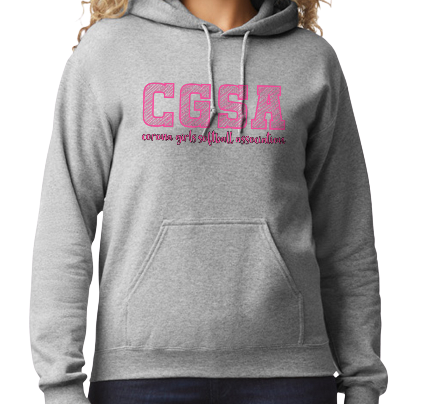 Corona Softball Pullover Hoodie - Gray (Style 3)