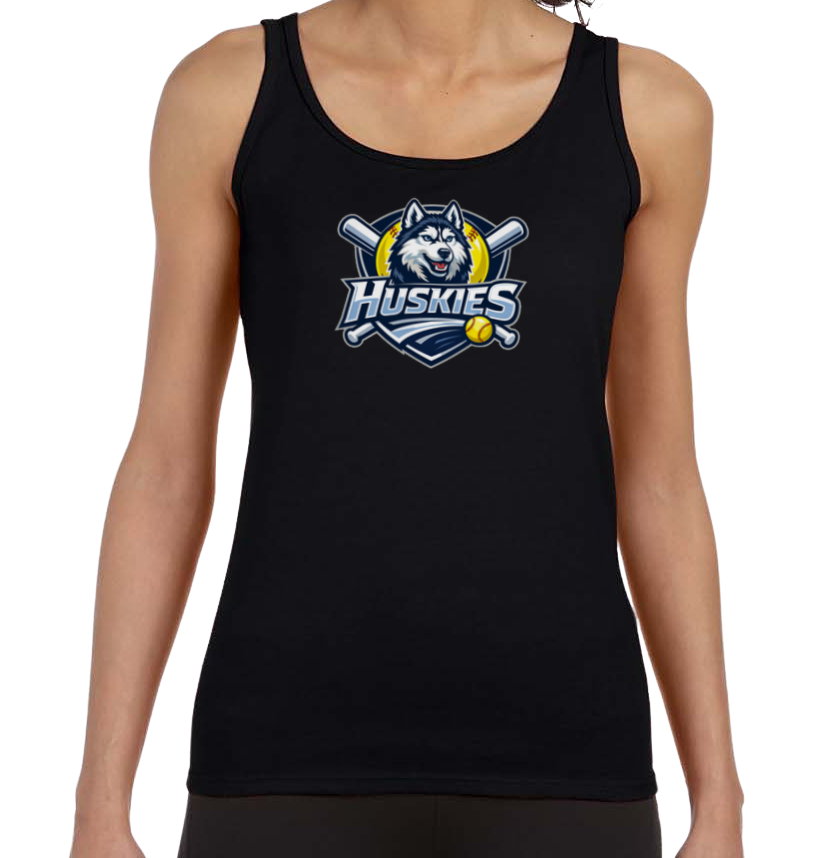 Huskies Softstyle Women's Fitted Tank Top - Black