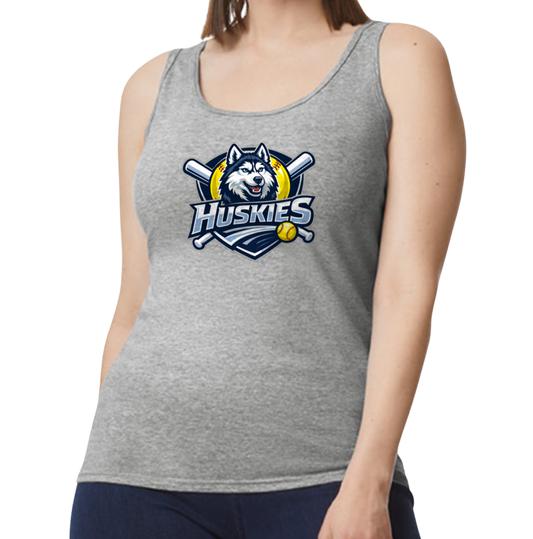 Huskies Softstyle Women's Fitted Tank Top - Gray