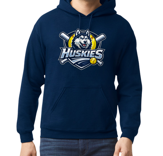 Huskies Pullover Hoodie - Navy