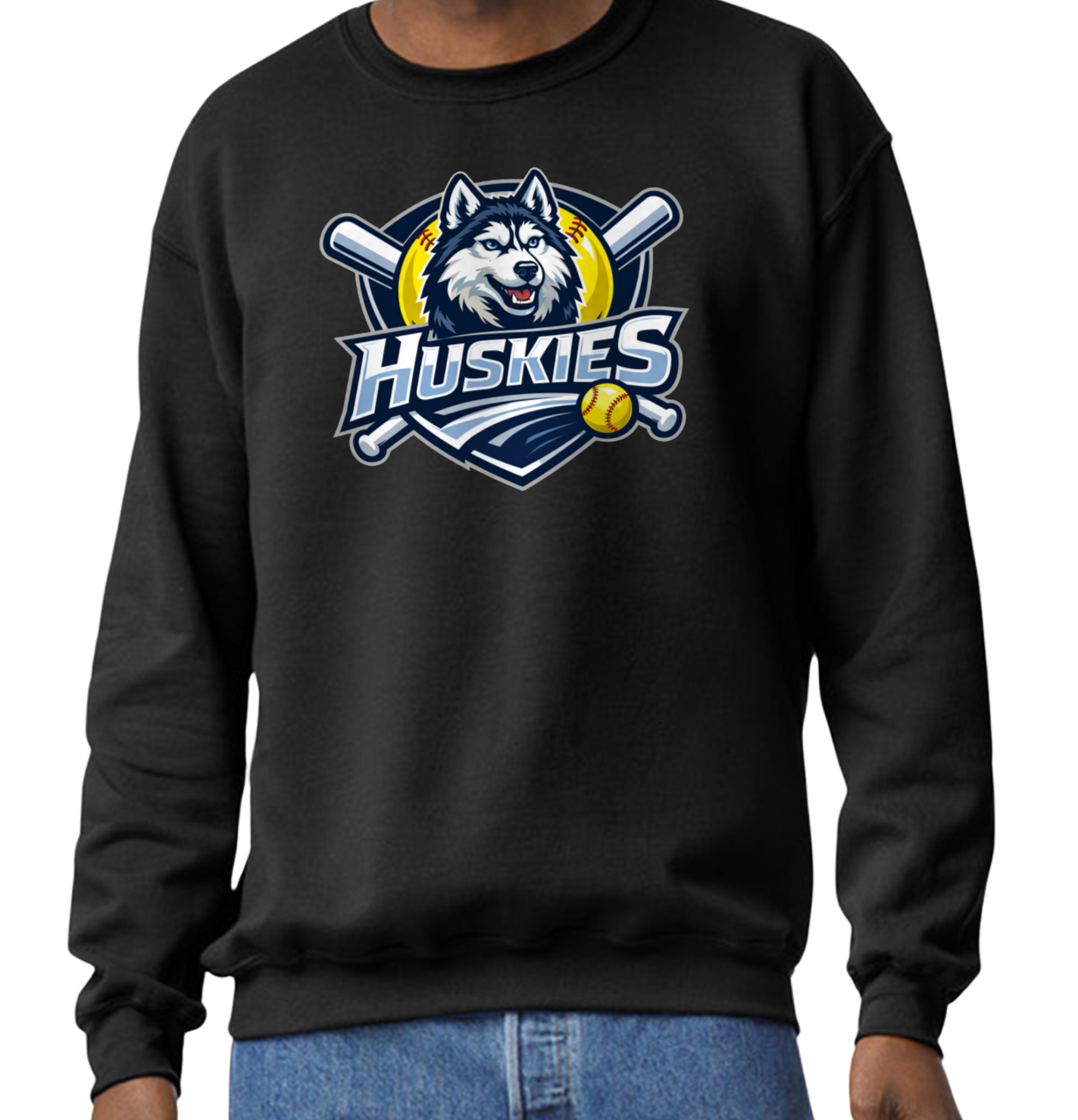 Huskies Crew Sweatshirt - Black