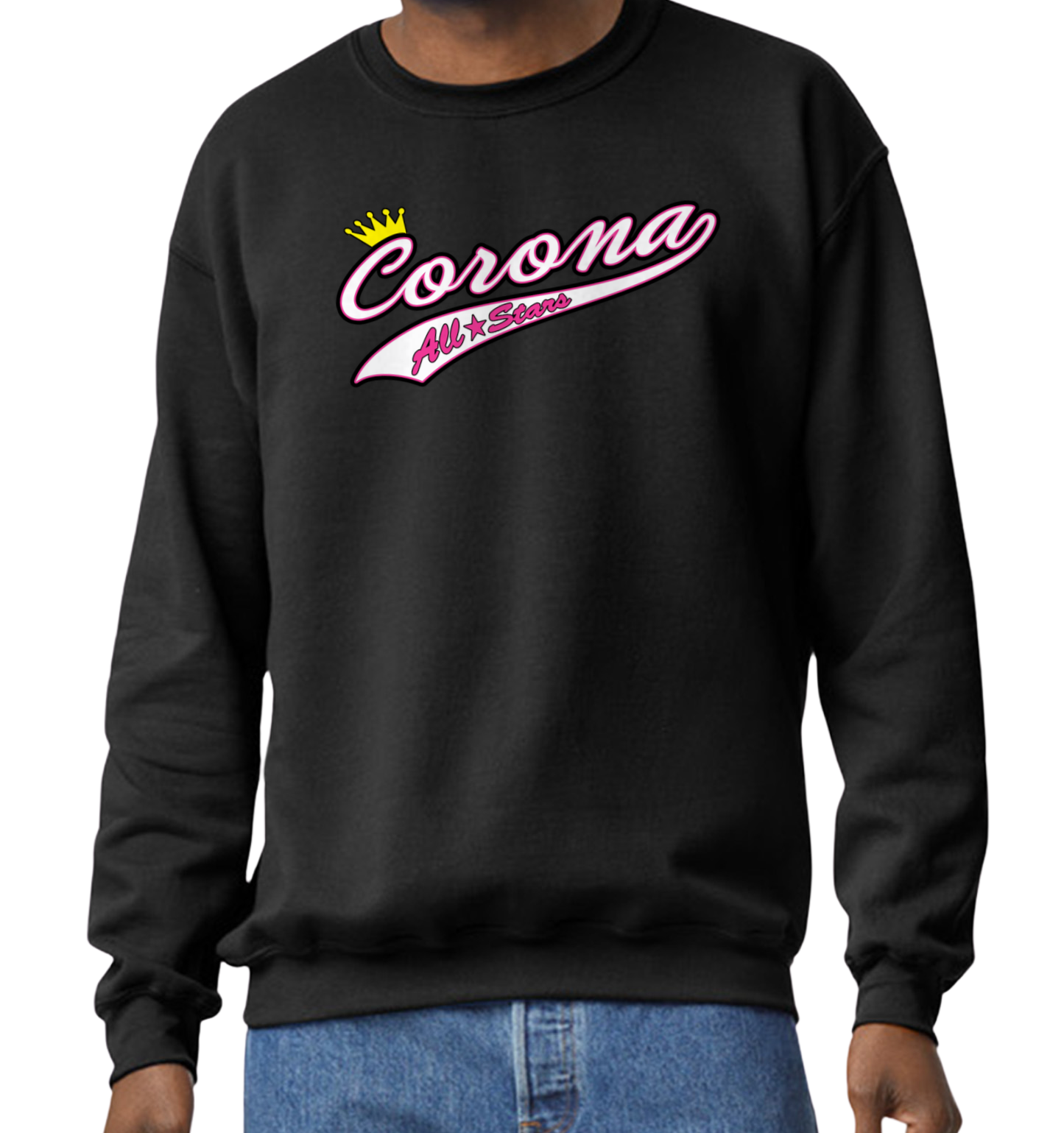 Corona All Stars Crew Sweatshirt - Black (Style 2)