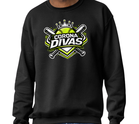 Corona Divas Crew Sweatshirt - Black