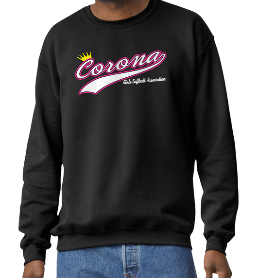 Corona Softball Crew Sweatshirt - Black (Style 4)