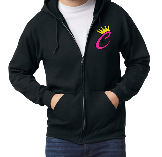 Corona Softball Zip-Up Hoodie - Black