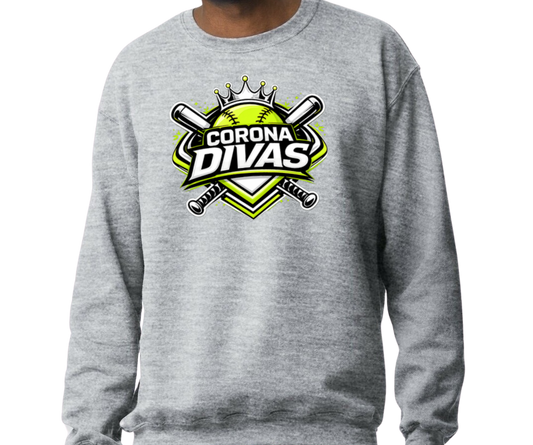 Corona Divas Crew Sweatshirt - Gray