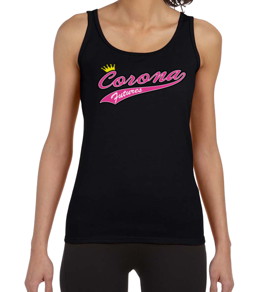 Corona Futures Softstyle Women's Fitted Tank Top - Black (Style 1)