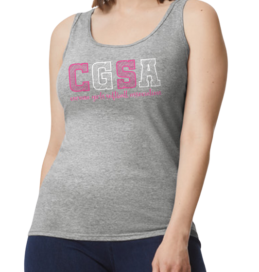 Corona Softball Softstyle Women's Fitted Tank Top - Gray (Style 8)