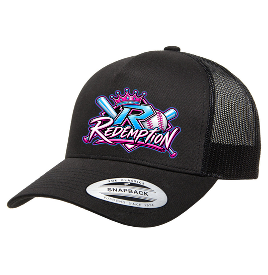 Redemption Snapback Trucker Hat - Black