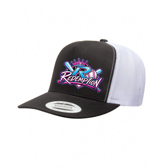 Redemption Snapback Trucker Hat - Black/White